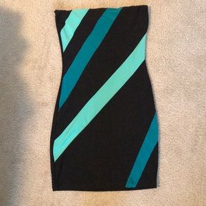 Strapless mini dress